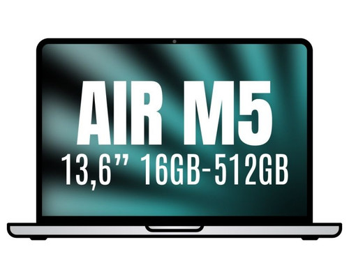 MACBOOK AIR APPLE 13"" M5 16GB 8CORE GPU PLATA 512GB (Espera 4 dias)