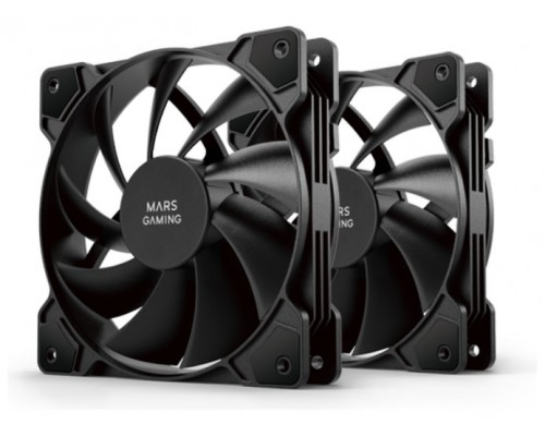 KIT 2 VENTILADORES AUXILIAR MFPWMX2 NEGRO MARS GAMING (Espera 4 dias)