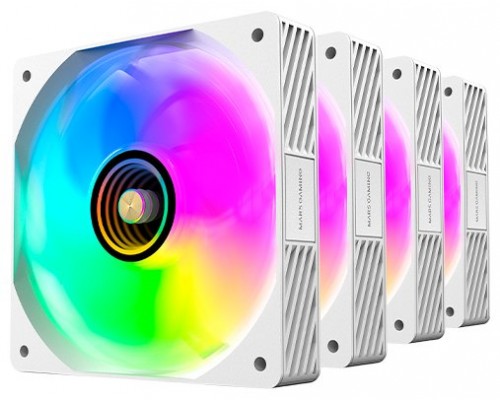KIT 4 VENTILADORES AUXILIAR MF-SI4KIT A-RGB INFINITY BLANCO MARS GAMING (Espera 4 dias)