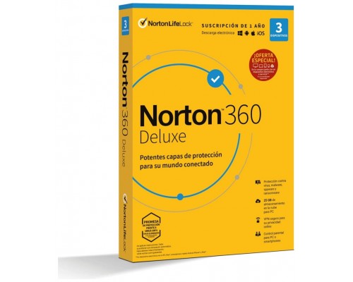 Norton 360 Deluxe - Antivirus - 25GB almacenamiento -