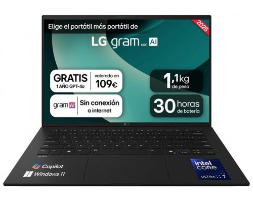 LG 14Z90T-G.AD8BB Ultra7-255H 32GB 2TB W11H 14"-SX193 LG 14Z90T-G.AD8BB Ultra7-255H 32GB 2TB W11H 14"