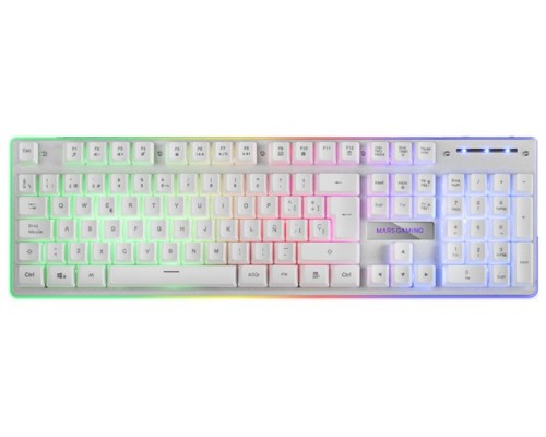 TECLADO MARS GAMING MK220 USB BLANCO FRGB (Espera 4 dias)