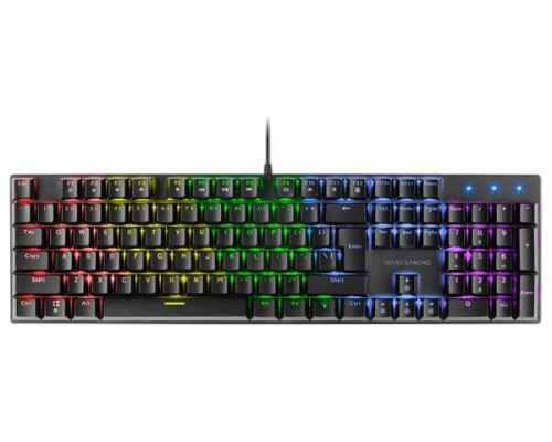 TECLADO MECANICO MARS GAMING MK422 BLACK SWITCH AZUL