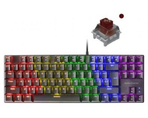TECLADO MARS GAMING MK80BRES USB NEGRO FRGB MECANICO (Espera 4 dias)