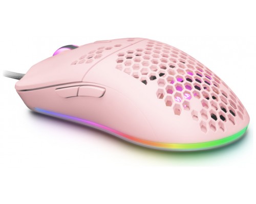 MOUSE MARS GAMING RGB MMAX DISEO HIVE PINK 12400dpi
