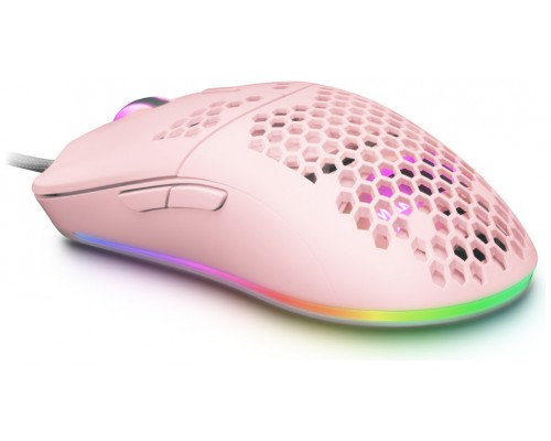 MOUSE MARS GAMING RGB MMAX DISE¾O HIVE PINK