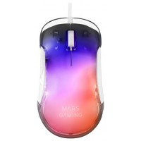 MOUSE MARS GAMING RGB MMGLOWW WHITE 12800DPI