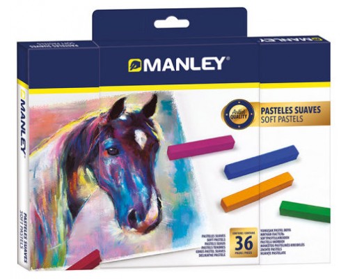 ESTUCHE 36 SOFT PASTELS MANLEY MSP00036 (Espera 4 dias)