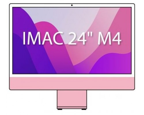 iMAC APPLE 24"" RETINA 4.5K M4 10CORE+GPU 10CORE 16GB 256GB PINK (Espera 4 dias)