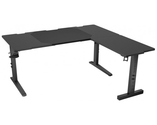 MESA GAMING GENESIS HOLM MODULAR 160 RGB ESQUINA NEGRO 160X75 CM