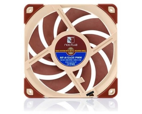 NOCTUA VENTILADOR CAJA NF-A12X25-PWM, 120MM FAN, 120X120X25MM, 12V, 2000RPM/1700RPM/450RPM, 22,6 DB(A), 102,1 M3/H, 2,34 MM H2O, 4 PINES (Espera 4 dias)