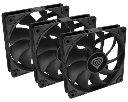 NATEC Oxal 120 Carcasa del ordenador Ventilador 12 cm Negro 3 pieza(s)