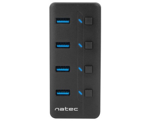 HUB NATEC MANTIS 2 USB 3.0 4 PUERTOS ON OFF CON ALIMENTADOR