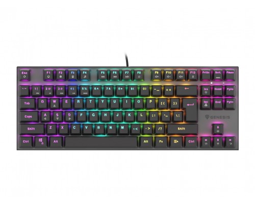 TECLADO GAMING GENESIS THOR 303 TKL RGB NEGRO MECANICO SWITCH OUTEMU ROJO