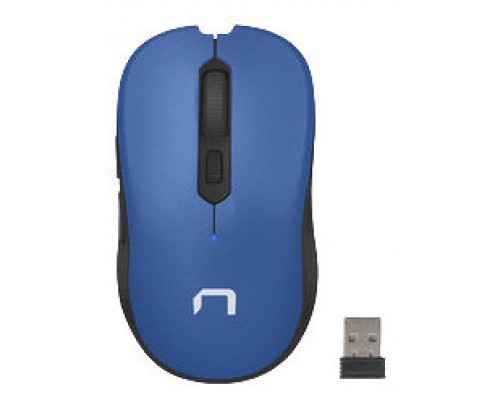 RATON NATEC TOUCAN WIRELESS 1600 DPI OPTICO AZUL-BLANCO