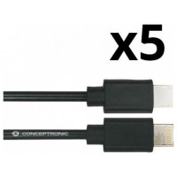 KIT 5 UNIDADES CABLE USB 3.0 USB-A MACHO A USB-C MACHO