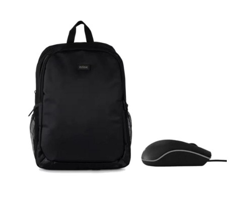 NILOX Mochila 15.6 Basic + rat&oacute;n usb 1000dpi
