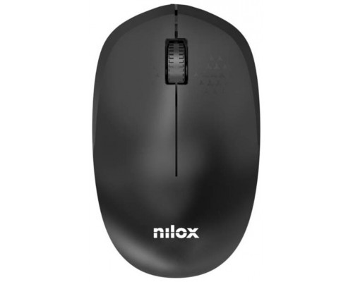 Nilox Ratón Wireless, 1000 DPI, 3 botones, Negro
