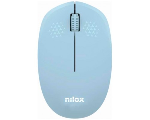 Nilox Ratón Wireless, 1000 DPI, 3 botones, Azul