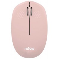 Nilox Ratón Wireless, 1000 DPI, 3 botones, Rosa