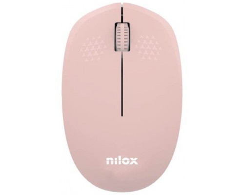 Nilox Ratón Wireless, 1000 DPI, 3 botones, Rosa