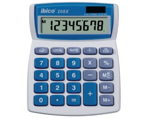 CALCULADORA DE SOBREMESA DE 8 DIGITOS MODELO 208X SOLAR / PILA IBICO IB410062 (Espera 4 dias)