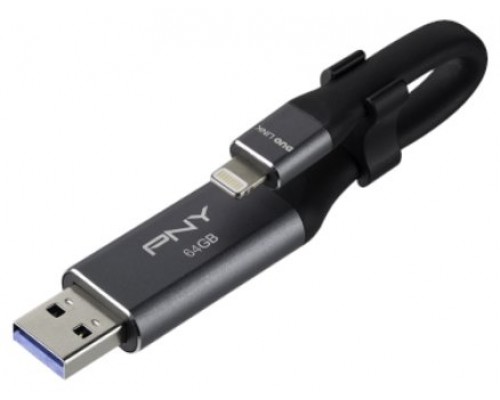 PNY - Pendrive Duo-Link 64GB USB 3.0 Lightning OTG