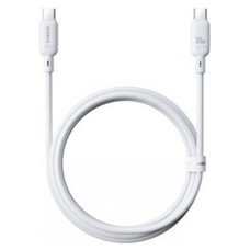OS-BASEUS SILKY FAST CHARGING DATA CABLE USB-A TO USB-C 3A 1M MOON WHITE (Espera 4 dias)