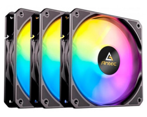 KIT 3 VENTILADORES AUXILIAR P12 A-RGB NEGRO ANTEC (Espera 4 dias)