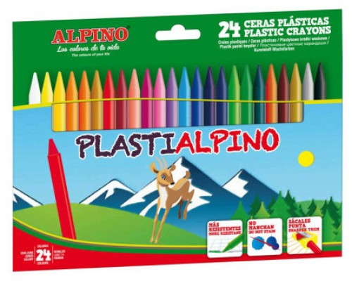 ESTUCHE 24 CERAS PLASTIALPINO ALPINO PA000024 (Espera 4 dias)