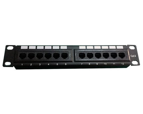 PEPEGREEN PATCH PANEL 10" 12 PUERTOS Cat 6 UTP