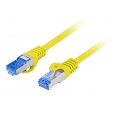 CABLE RED LANBERG CAT.6A S/FTP LSZH CCA 0.25M AMARILLO FLUKE PASSED