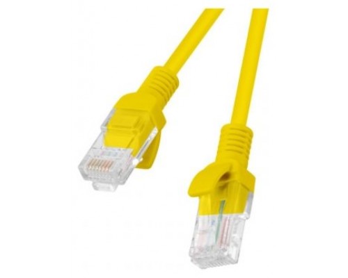 CABLE RED LANBERG CAT.5E UTP 5M AMARILLO FLUKE PASSED
