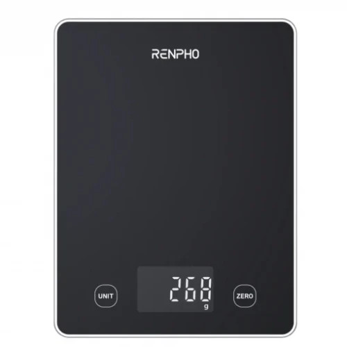 RENPHO  CALIBRA 1L - SMART NUTRITION SCALE - BLE - 3AAA - BLACK GLASS (UP TO 22LB/10KG) (Espera 4 dias)
