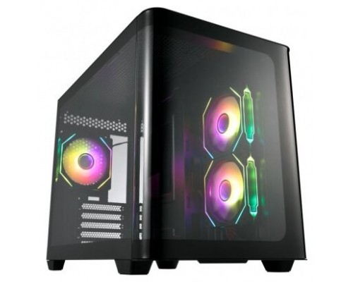 CAJA MICRO-ATX SEMITORRE FSP S380 RGB NEGRA 3 FANS