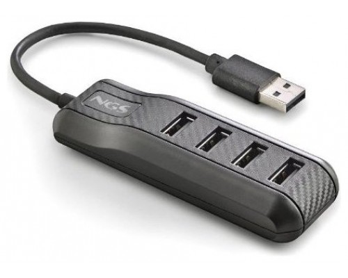 HUB 4 PUERTOS USB 2.0 NGS PORT 2.0 NEGRO