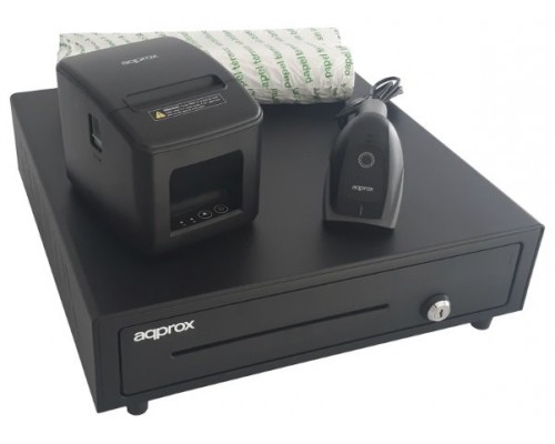 KIT TPV APPROX CAJON APPCASH01 NEGRO + SCAN APPLS22 +