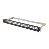 PATCH PANEL LANBERG 24 PUERTOS 1U RACK 19" FTP PARA MODULOS KEYSTONE NEGRO-3SX PATCH PANEL LANBERG 24 PUERTOS 1U RACK 19" FTP PARA MODULOS KEYSTONE NEGRO