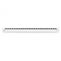 PATCH PANEL LANBERG 24 PUERTOS 1U RACK 19 PARA MODULOS KEYSTONE GRIS