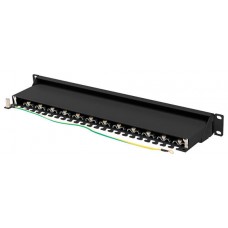 PATCH PANEL LANBERG 24 PUERTOS 1U 19? CAT.7 FTP NEGRO