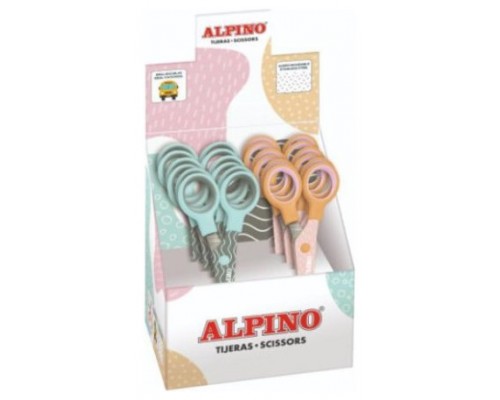 EXPOSITOR 12 TIJERAS ESCOLARES COLOR PASTEL ALPINO PT0051 (Espera 4 dias)