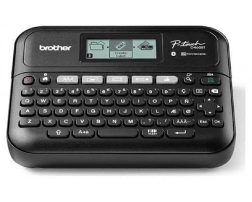 BROTHER Rotuladora electrónica de sobremesa PT-D460BTVP con teclado, conexión a PC y móvil