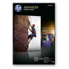HP Papel fotografico satinado avanzado 250g/m2, 10x15cm, sin bordes, 25 hojas