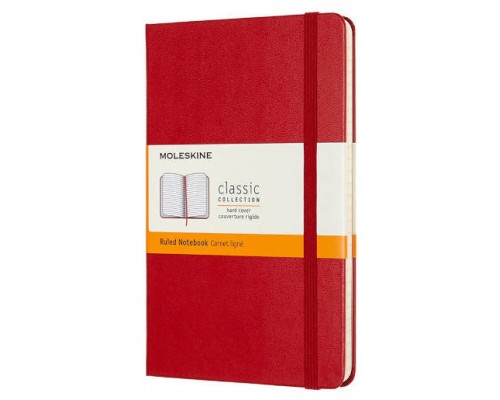 LIBRETA CLASICA TAPA DURA ROJA M (11,5X18CM) RAYADA MOLESKINE QP050F2 (Espera 4 dias)