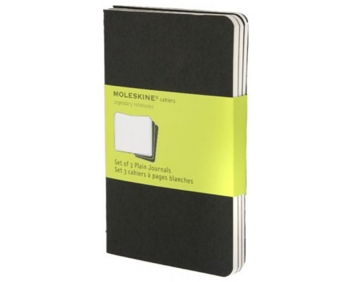 SET DE 3 LIBRETAS CAHIER NEGRAS P (9X14CM) LISA MOLESKINE QP313 (Espera 4 dias)