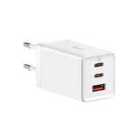 BASEUS GAN5 PRO FAST CHARGER 2C+U 65W EU  WHITE (INCLUDE: BASEUS XIAOBAI SERIES FAST CHARGING CABLE TYPE-C  TO TYPE-C 100W(20V/5A) 1M WHITE） (Espera 4 dias)
