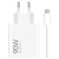 CARGADOR PARED 90W USB-A + CABLE TYPE-C BLANCO  XIAOMI (Espera 4 dias)