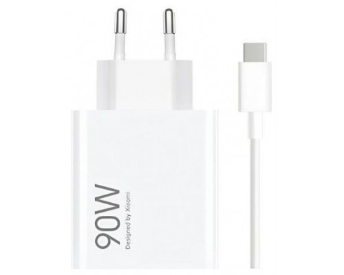 CARGADOR PARED 90W USB-A + CABLE TYPE-C BLANCO  XIAOMI (Espera 4 dias)