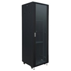PEPEGREEN ARMARIO RACK 19" 42u 60X60 MONTADO PUERTA DELANTERA CRISTAL Y TRASERA METALICA, PIES Y RUEDAS