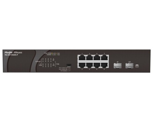 SWITCH RUIJIE REYEE RG-ES110GDS-P GIGALAN 8p SFP 2p POE